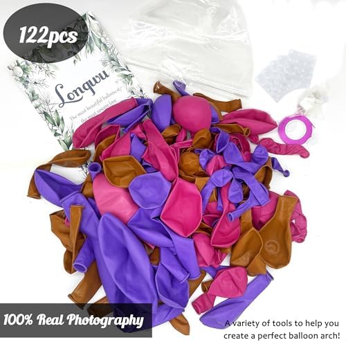Hot Pink Orange Balloon Garland Arch Kit, 122pcs Pink and Orange Purple Tropical Balloons Arch Kit for Birthday Baby Shower Party Supplies Summer Beach Hawaiian Luau Aloha Party Decorations - Image 6
