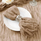 DeZerlor Nude Cheesecloth Napkins Fall Cloth Napkins Set of 50 for Party by DeZerlor