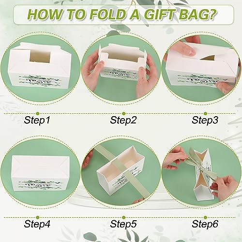 Seajan 60 Pcs Wedding Favor Bags with Ribbon, Thank You Gift Bags Party - Image 3