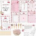 Funnymoom 426 Pcs Cherry Baby Shower Games for Girl, 8 Activity Pack by Funnymoom