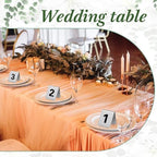 Blulu 50 Pack Stainless Steel Table Numbers 1-50, 3.0 x 2.4 Inch Double Sided Tent Style Number Signs Tabletop Display Cards for Wedding Reception, Restaurant, Party, Cafe and Event Seating - Image 4