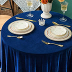 GLORY SEASON Velvet Tablecloth Luxurious Solid Round Table Cloth,Oblong Retro Farmhouse Ruffle Tablecloths Washable Table Cover for Party Wedding Baby Shower Kitchen Dinning Tabletop Decoration - Image 7