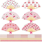 Roowest 36 Pcs Cherry Folding Hand Fans Bulk, Coquette Party Favors by Roowest