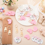Vesici 25 Sets Baby Shower Favors for Guests Mini Handmade Footprint Scented Soap with Bottle Openers Keychains and Thank You Cards for Shower Gender Reveal Party Favors (It's A Girl) - Image 5