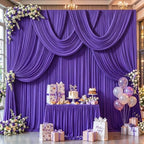 50x10ft Purple Backdrop Curtain Panels for Parties - Wrinkle Free Polyester Photo Curtain Backdrop Wedding Back Drop Fabric Drapes for Party Decorations Background for Photography - Image 5