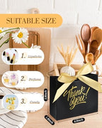 EQOREIIN 100 Pack Small Thank You Gift Bags with Ribbon, 4.5x1.8x3.9 Inches - Image 2