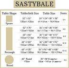 SASTYBALE Autumn Gold Champagne Jacquard Tablecloth 60"x120" Rectangle - Image 6
