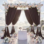 30 ft x 10 ft Wrinkle Free Brown Backdrop Curtain for Parties, Wedding Brown Photo Backdrop Drapes, Fabric 6 Panels 5ft x 10ft for Baby Shower Photoshoot Engagement Birthday Photography Background - Image 2