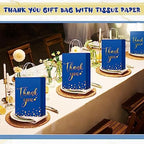 PerKoop 60 Pack Thank You Paper Gift Bags, Classic, Royal Blue - Image 6