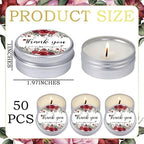 MTLEE 50 Pcs Summer Wedding Candles Gift Favors for Guests 1 Oz - Image 6
