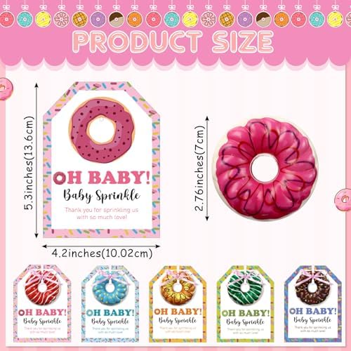 Engrowtic 30 Sets Sprinkled with Love Donut Balls Baby Shower Favors - Image 2