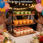 Cupcake Stand, 2 Pack Large 3 Tier Wood Cupcake Tower, Holds 50 Cupcakes - Image 6