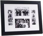 Creative Picture Frames 4X6Event11X14Bk-W Black Event Photo Booth Frame Holds 2-4 By 6 And 2-2 By 6-Inch Photographs With White Collage Mat And Stand by CreativePictureFrames