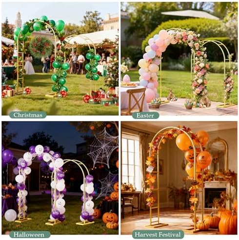 WellSign 7.2FT, 6FT Balloon Arch Backdrop Stand Set of 2 - Image 5