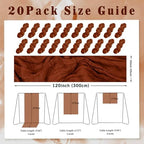20 Pack Terracotta Cheesecloth Table Runner 10FT Boho Rustic Cheese Cloth Table Runner for Wedding 20 x 120 Inch Long Bridal Shower Baby Shower Gauze Fabric Sheer Birthday Party Table Decorations - Image 2