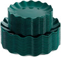 LIYH 50 Pcs Christmas Plastic Plates - Green Scalloped Plates Unbreakable by LIYHLoveinyourheart