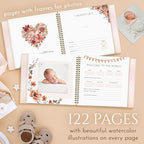 Keepsake Memory Book for Baby Boy Girl, First 5 Year Baby Book, Milestone Book That Captures Every Significant Event From Birth to Age 5, Gender Neutral Journal Scrapbook Photo Album - Image 2