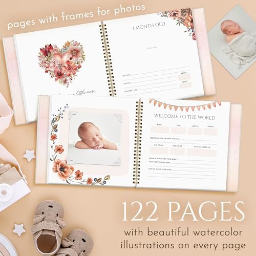 Keepsake Memory Book for Baby Boy Girl, First 5 Year Baby Book, Milestone Book That Captures Every Significant Event From Birth to Age 5, Gender Neutral Journal Scrapbook Photo Album - Image 2