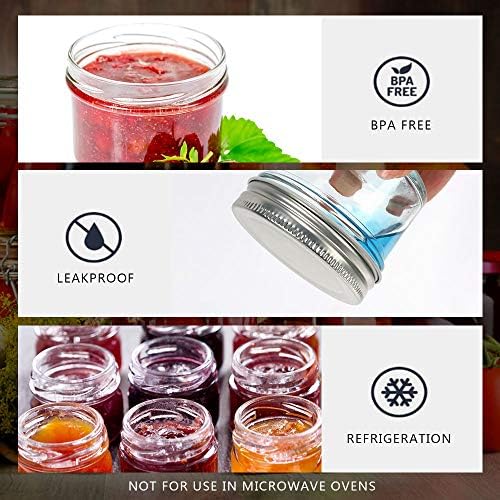 Betrome 40 Pack 4 oz Clear Glass Canning Jars with Lids,Small Maosn Jars - Image 3
