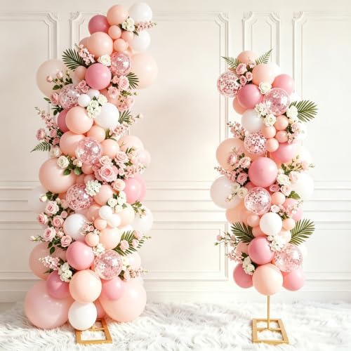Half Balloon Arch Stand Set of 2, 7.5FT & 6.2FT Balloon Arch Kit by Unknown