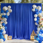 10x10ft Royal Blue Backdrop Curtains for Wedding Parties,Wrinkle Free Blue Curtains Photo Backdrop Drapes for Graduations Birthday Party Soft Fabric Photography Backgournd for Photoshoot by Partisky
