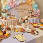 Ziliny 50 Set Baby Shower Gifts for Guests Clothing Mini Charcuterie Board with Knives Forks Gift Boxes Shaped Cheese Board Party Favors Baby Shower Game Prizes Gender Reveal Favors (Acacia) - Image 6