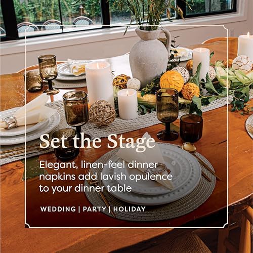 Linen-Feel European-White Paper Napkins - Decortive Cloth-Like Disposable Dinner Napkins - Soft And Absorbent. For Kitchen, Party, Wedding, Bathroom Or Any Occasion. (Pack of 200) - Image 5