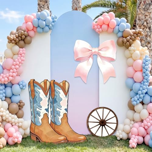 3 Pcs Boot or Bows Gender Reveal Decorations Large Pink Cutouts Baby Shower Birthday Sign 1st Birthday Party Centerpieces for Baby Shower Party Supplies Photo Booth Props Backdrops Decor by Unknown