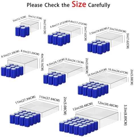 8 Pcs Clear Acrylic Boxes for Display as Buffet Risers and Stands, Food Risers for Party, Table, Stands, including 12", 11", 10.5", 9.5", 8.5", 7.5", 6.8", 5" (Extra Large, 8Pcs, Clear) - Image 2