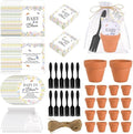 Fantasyon 24 Sets Baby Shower Party Favors Seed Packets for Guests – Include 24 Mini Terracotta Pots, 24 Self Adhesive Envelopes, Thank You Tags, Organza Bags, Garden Shovel by Fantasyon