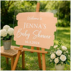 Custom Acrylic Baby Shower Welcome Sign – Personalized Colors & Sizes - Image 2