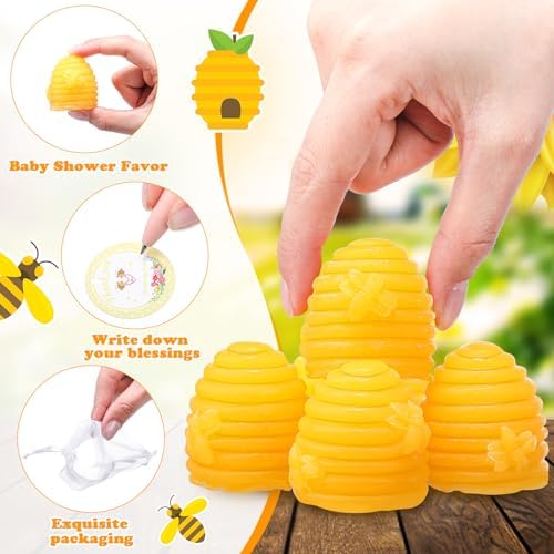 50 Set Honey Baptism Soap Baby Shower Party Favors, Bee Themed Gift - Image 3