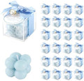 ACITHGL 30 Sets Fully Assembled Small Bubble Candle Party Favors for Guests Bulk Bridal Showers Favors Candles with Stylish Ribbons Thank You Cards Gifts (Blue) by ACITHGL