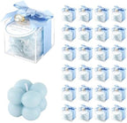 ACITHGL 30 Sets Fully Assembled Small Bubble Candle Party Favors for Guests Bulk Bridal Showers Favors Candles with Stylish Ribbons Thank You Cards Gifts (Blue) by ACITHGL