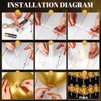 Junkin 10 Set Balloon Stand Kit for Table Centerpiece, Gold - Image 2
