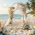 6FT Gold Metal Arch Backdrop Stand, Square Balloon Arch Stand Wedding Frame for Birthday Party, Baby Shower, and Ceremony Decoration - Image 7