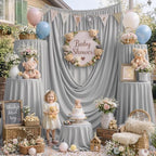 50FTx12FT Silver Backdrop Curtains for Weddings, Birthdays and Photography - Image 3