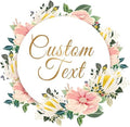 Personalized Business Logo Stickers - Ideal for Weddings, Birthdays, Favors & More. Waterproof, Fade & Heat Resistant. Pack of 100. (Wreath 6, 4 Inch) by clylife