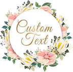 Personalized Business Logo Stickers - Ideal for Weddings, Birthdays, Favors & More. Waterproof, Fade & Heat Resistant. Pack of 100. (Wreath 6, 4 Inch) by clylife