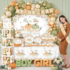 Fall Pumpkin Gender Reveal Decoration,Autumn Gender Reveal Party Supplies - Image 6