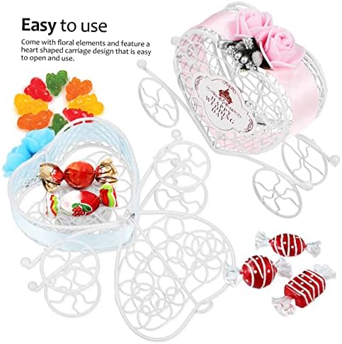 TOPPERFUN Heart Shaped Iron Carriage Gift Boxes, 10 Pcs Wedding Party Favor - Image 4