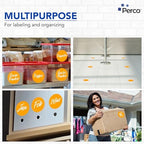 Perco Neon Orange Perforated Round Circle Dot Sticker 4-Inch Labels — 3 Rolls, 1,200 Stickers - Sale, Clearance & Limited-Time Offer Signage, High Visibility - Made in USA - Image 3