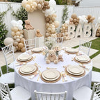 Supernal 60pack Pre Wrapped Gold Plastic Silverware and Napkin for Party - Image 4
