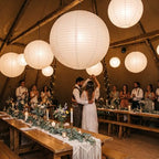 Woanger 4 Pack 30 Inch Large White Paper Lanterns for Christmas Party Decor - Image 5