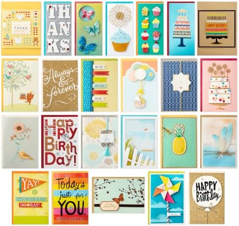 Hallmark All Occasion Handmade Boxed Set of Assorted Greeting Cards with Card Organizer (Pack of 24)—Birthday, Baby, Wedding, Sympathy, Thinking of You, Thank You, Blank - Image 3