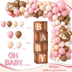 Pink Bear Baby Shower Decorations for Girl Bear Bear Theme Party Supplies - Image 5