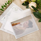 Sabary 50 Pcs Self AdhesiveVellum Envelopes Clear Envelopes, 4.7 x 6.5 Inch - Image 5