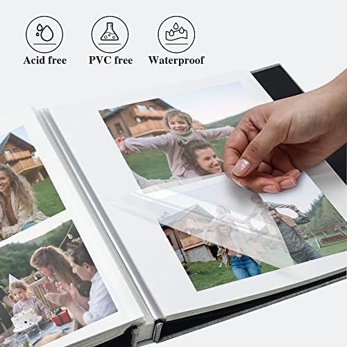 Vienrose Large Photo Album Self Adhesive for 4x6 8x10 10x12 Pictures Linen Scrapbook Album DIY 40 Blank Pages with A Metallic Pen - Image 4