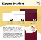 110 5x7 Burgundy Invitation Envelopes - for 5x7 Cards - A7 - (5 ¼ x 7 ¼ inches) - Perfect for Weddings, Graduation, Baby Shower - 120 GSM - Peel, Press & Self Seal - Square Flap (Pack of 2) - Image 2