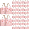 Colarr 60 Pcs Small Thank You Gift Bags with Handles, Pink Ribbon by Colarr